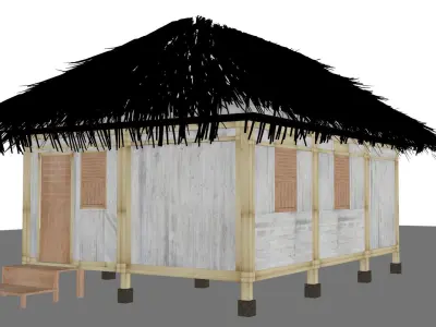 Sundanese traditional Suhunan Jolopong Low-poly 3D model