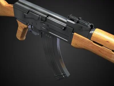 AK47 Assault Rifle Hi-Res 3D model