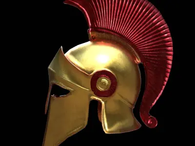 Sparta Helmet Low-poly 3D model
