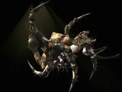 A nightmare beetle from the desert Low-poly 3D model