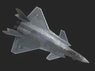 J20 stealth fighter j20 J20 J-20 Jian20 Chengdu Low-poly 3D model