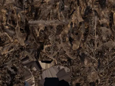 Dinosaur Fossil Statue 3D model