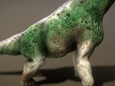 Giraffatitan The Towering Giant of the Jurassic Skies Low-poly 3D model