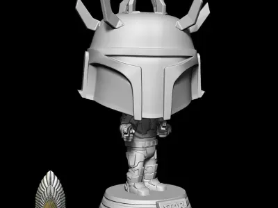 Star Wars Mandalorian Super Commando Pop 3d digital 3D print model