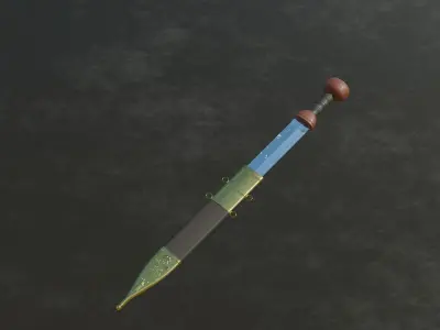 Roman Gladius Sword Low-poly 3D model