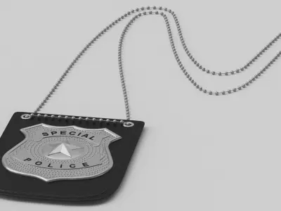 Police Badge 01 3D model