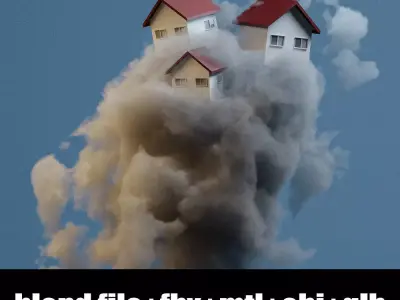 house on clouds Free 3D model