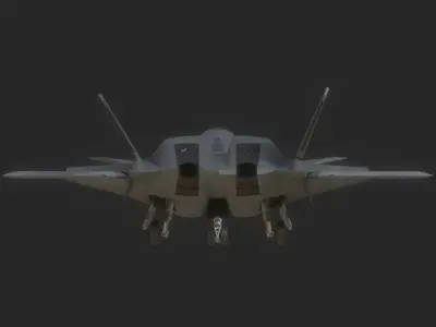 Future PLAAF White Emperor Advanced Air Combat System Low-poly 3D model