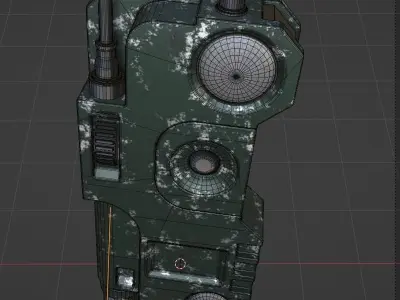 Used walkie talkie 3D model