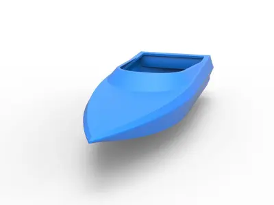 Speed boat hull Version 3 Scale 1 to 25 3D print model