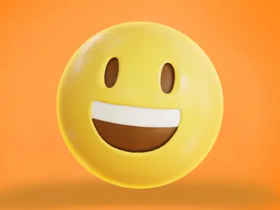 70 fully Animated Smiley Emojis Collection Low-poly 3D model