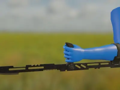 Arm Blades Low-poly 3D model