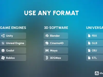 Underwater World Low-poly 3D model