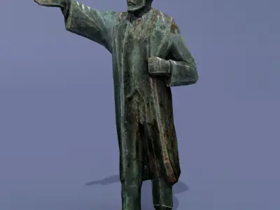 Two monuments of Lenin 3D model