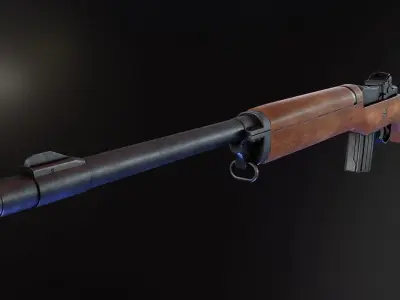 Ruger Mini14 Low-poly 3D model