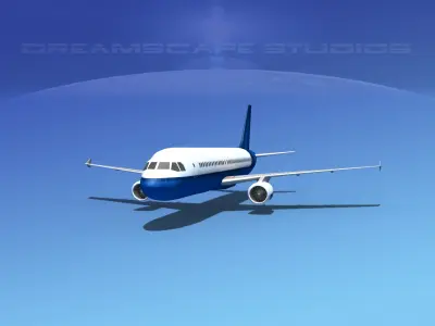 Airbus A320 LP Corporate 7 Low-poly 3D model