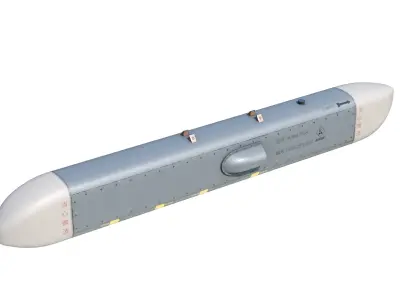 KG600 KRKL700A Airborne Electronic Countermeasures Pod ECM Low-poly 3D model