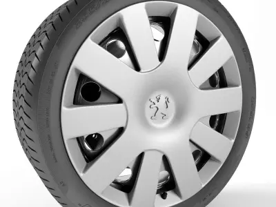 Peugeot 107 Wheel 3D model