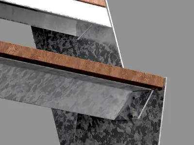 Hopper bench 3D model
