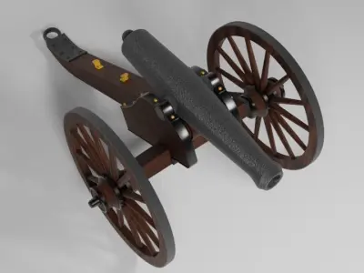 The Gettysburg Civil War Cannon Free 3D model
