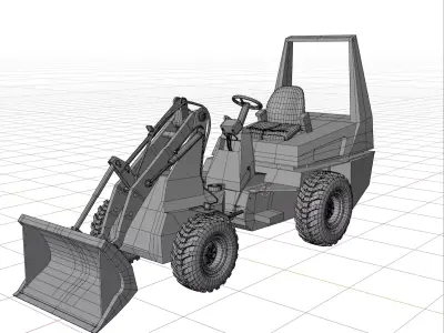 Weidemann 916DM Hoftrac Loader -Weidemann Hoftrac loader Low-poly 3D model