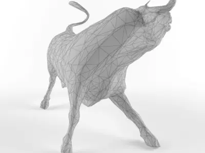 Low Poly Bull Taurus Animal Lowpoly 2 Low-poly 3D model