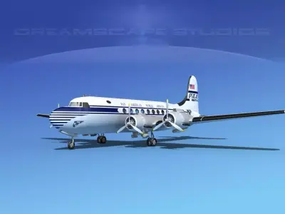 Douglas DC-4 Pan Am 3D model