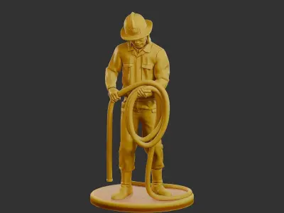 Czechoslovakian firefighter 90s 016 3D print model