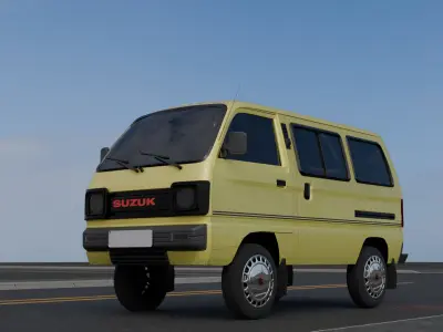 Yellow Bus - Danfo bus 3D model