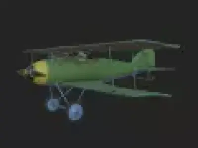 retro airplane  3D model