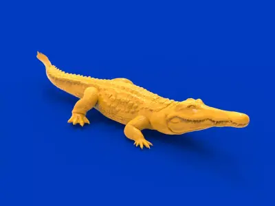 Fierce crocodile 3D print model