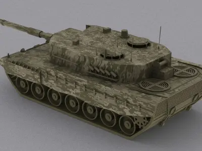 Leopard 2A4 Low-poly 3D model