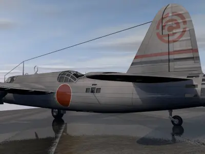 Nakajima Ki-49 Donryu - aka Helen 3D model