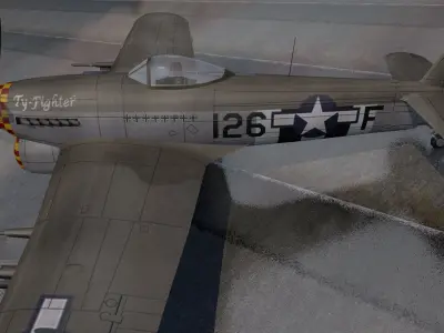 Hawker Typhoon Mk-1B Late - USAF 3D model