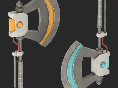 SCI FI WEAPON STYLIZED PACK 3d model Low-poly 3D model