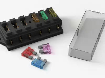 Vehicle Fuse Block Six Circuit 3D model