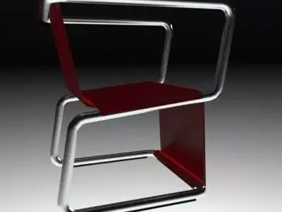 chair 3d silver 3D model