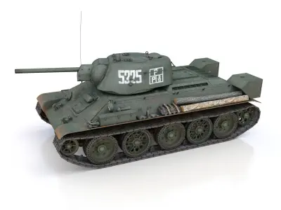 T-34-76 UZTM- Model 1942 - Soviet tank - 5325 3D model