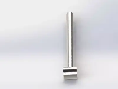 piston stainless steel spoon 3D model