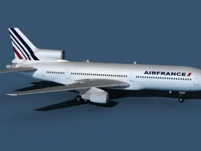 Lockheed L-1011-50 Air France 3D model