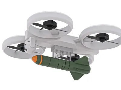 Military Quadrocopter Drone 3D model