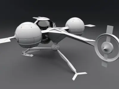 Oblivion Bubbleship Flyer Scale model 3D print model