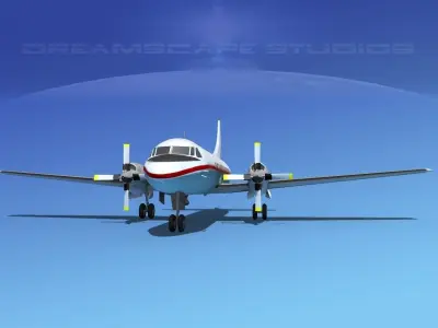 Convair CV-580 Sea Air Motive 3D model