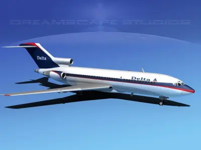 Boeing 727-100 Delta Airlines 2 3D model