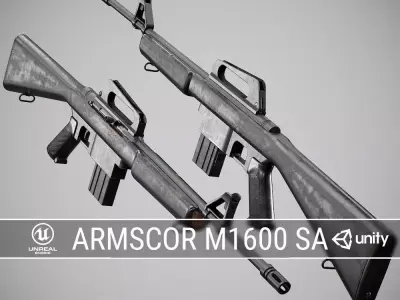 PBR ARMSCOR M1600 SA Low-poly 3D model