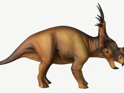 Styracosaurus dinosaur Low-poly 3D model