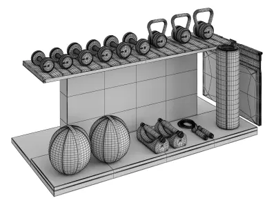 PENT luxury fitness equipment part 2 Black 3D model