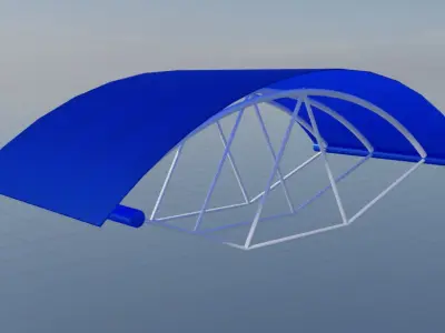 Glazed entrance Canopy 3D model