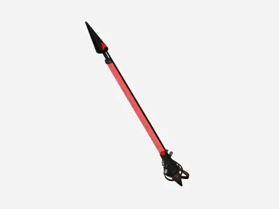 SciFi War Lance A04 Red Black - Sci Fi Weapon Design Low-poly 3D model