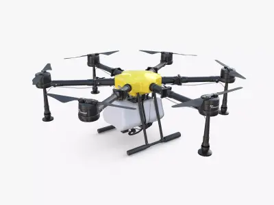 Agricultural drone V1 Low-poly 3D model